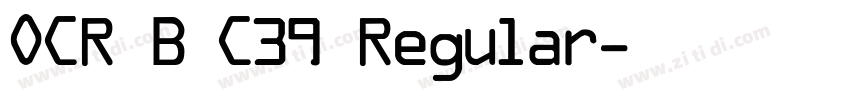 OCR B C39 Regular字体转换
